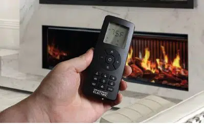 DaVinci GreenSmart Electric Fireplace™ | Ultra-Realistic Holographic Flames and Luxury Technology 8 DaVinci remote