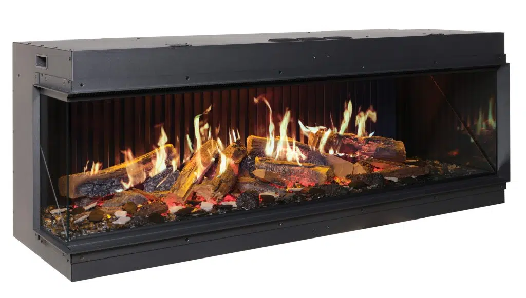 DaVinci GreenSmart Electric Fireplace™ | Ultra-Realistic Holographic Flames and Luxury Technology 4 DaVinci GreenSmart Left corner configuration